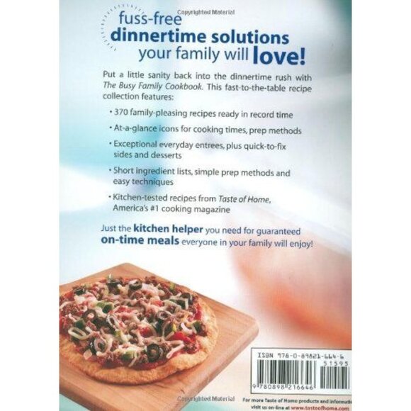 Taste of Home The Busy Family Cookbook 2007 PB 370 Recipes for Weeknight Dinners - Picture 11 of 11
